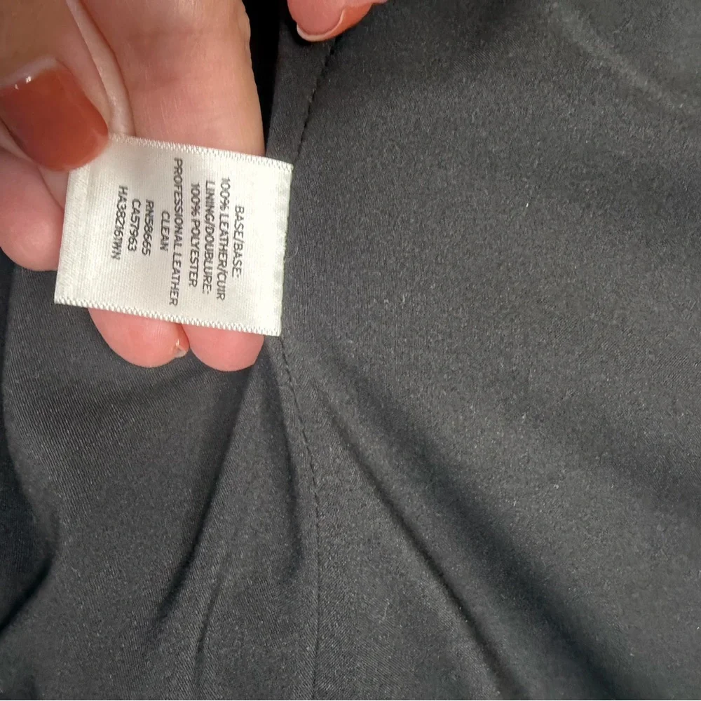 Halogen Women’s Black Leather Moto Jacket 3x - Picture 4 of 5